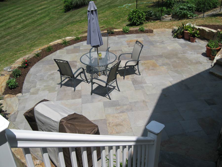 Elevated Patio Install by Cider Mill Landscapes