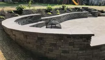 Custom Stone Backyard Firepit